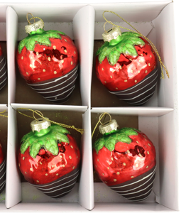 7877 GLASSJEWELRY SWEETSTRAWBERRIES S/6